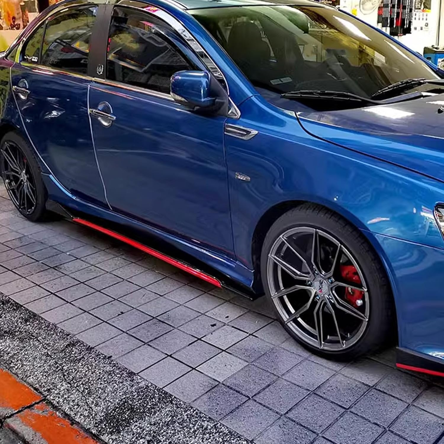 Xotic Tech Car Lower Side Skirts Protect Rocker Panel Splitter Winglets Diffuser Bottom Line Extension Body Kit Universal Fit - Image 10