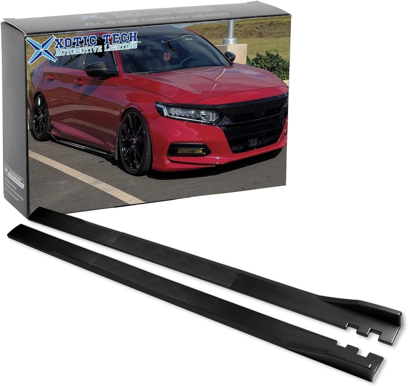 Xotic Tech Car Lower Side Skirts Protect Rocker Panel Splitter Winglets Diffuser Bottom Line Extension Body Kit Universal Fit - Image 19
