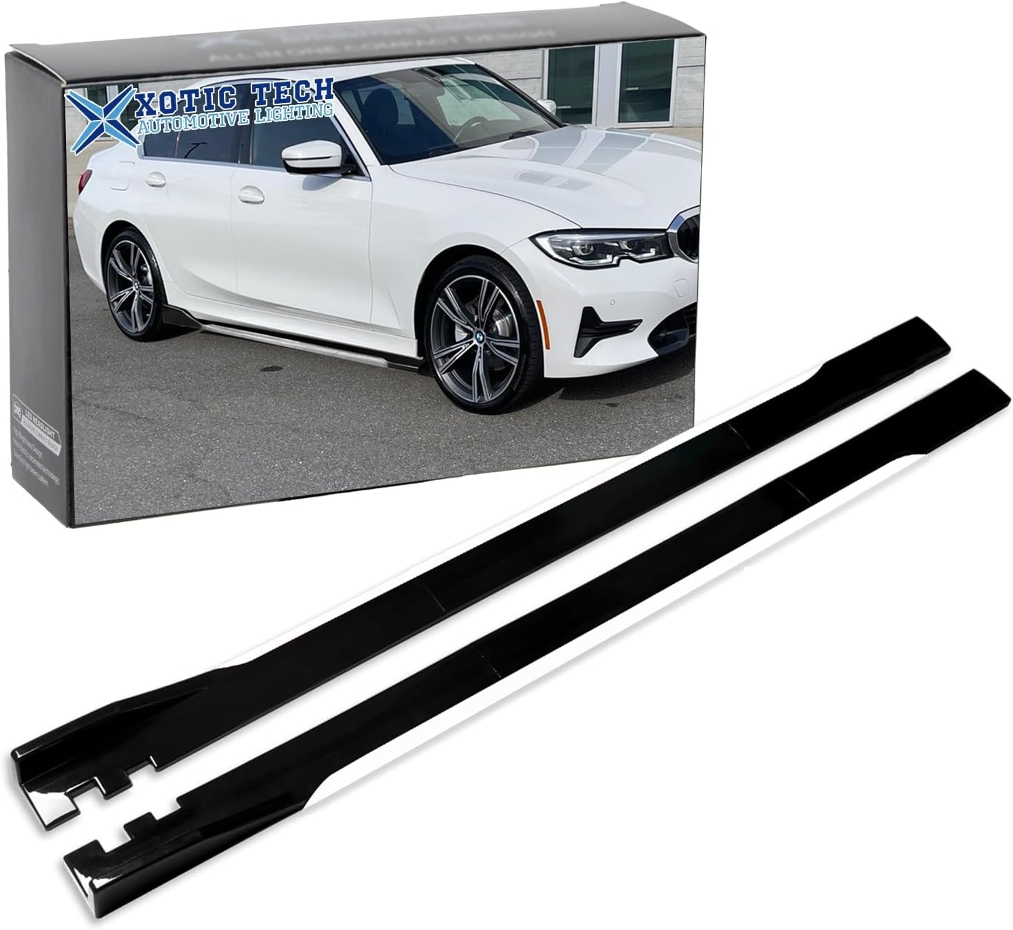 Xotic Tech Car Lower Side Skirts Protect Rocker Panel Splitter Winglets Diffuser Bottom Line Extension Body Kit Universal Fit - Image 49