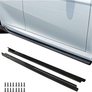Side Skirts Extensions for Toyota Camry LE SE XSE XLE 2018 19 20 21 22 23 24 2025, Rocker Panels Guard Pair, ABS Plastic, Exterior Accessories, 2 PCS (Side Skirts-Glossy Black)