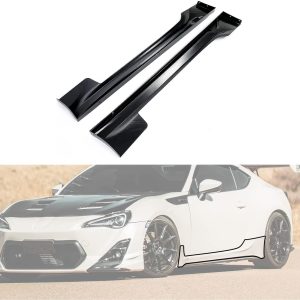 KUAFU Side Skirt Rocker Panels Guard Compatible with 2012-2021 Subaru BRZ Toyota 86 Scion FR-S Extension Replacement Spoiler Body Kit Black ABS