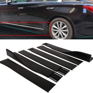 SCITOO Plastic Side Skirts for Cars Body Kit Universal Matte Black Rocker Panel Exterior Lower Side Bottom Line Extensions