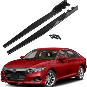 Side Skirt Compatible with 2018 2019 2020 2021 2022 Accord 46″ Side Skirt Extension Rocker Panel Splitter Gloss Black
