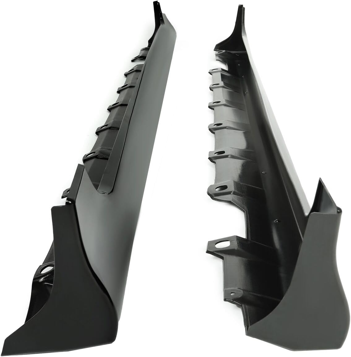 Side Skirts Extension Fit for Toyota Corolla 2003-2008 Black Body Kit ADD-ON ABS - Image 3