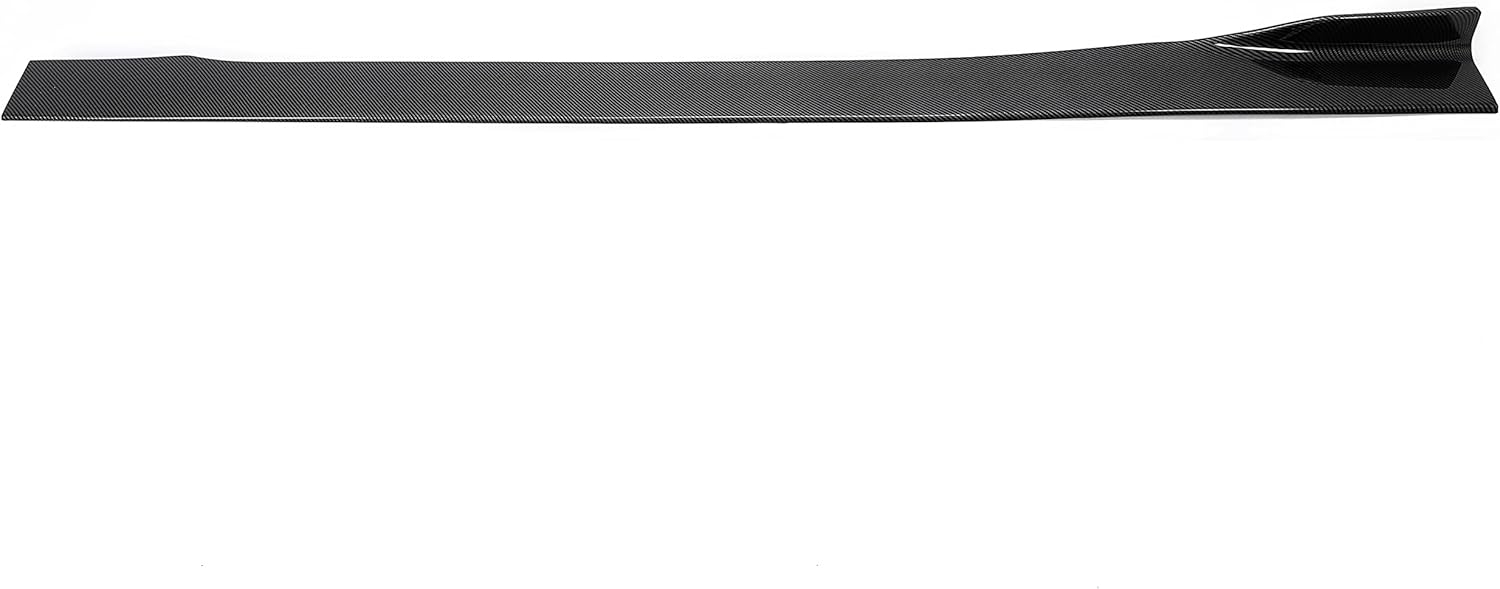 HECASA Pair Side Skirt Body Kit Replacement Compatible with 2014-2023 Infiniti Q50 All Model Rocker Panel Guard Extension Splitter Lip Carbon Fiber Look (ABS Plastic) - Image 7