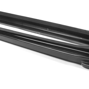 IKON MOTORSPORTS, Side Skirts Compatible with 2022-2026 Honda Civic 11th Gen Sedan Hatchback 4-Door, Painted Carbon Fiber Print PP Mugen Style Rocker Panels Extension Added on Bodykit 2PCS