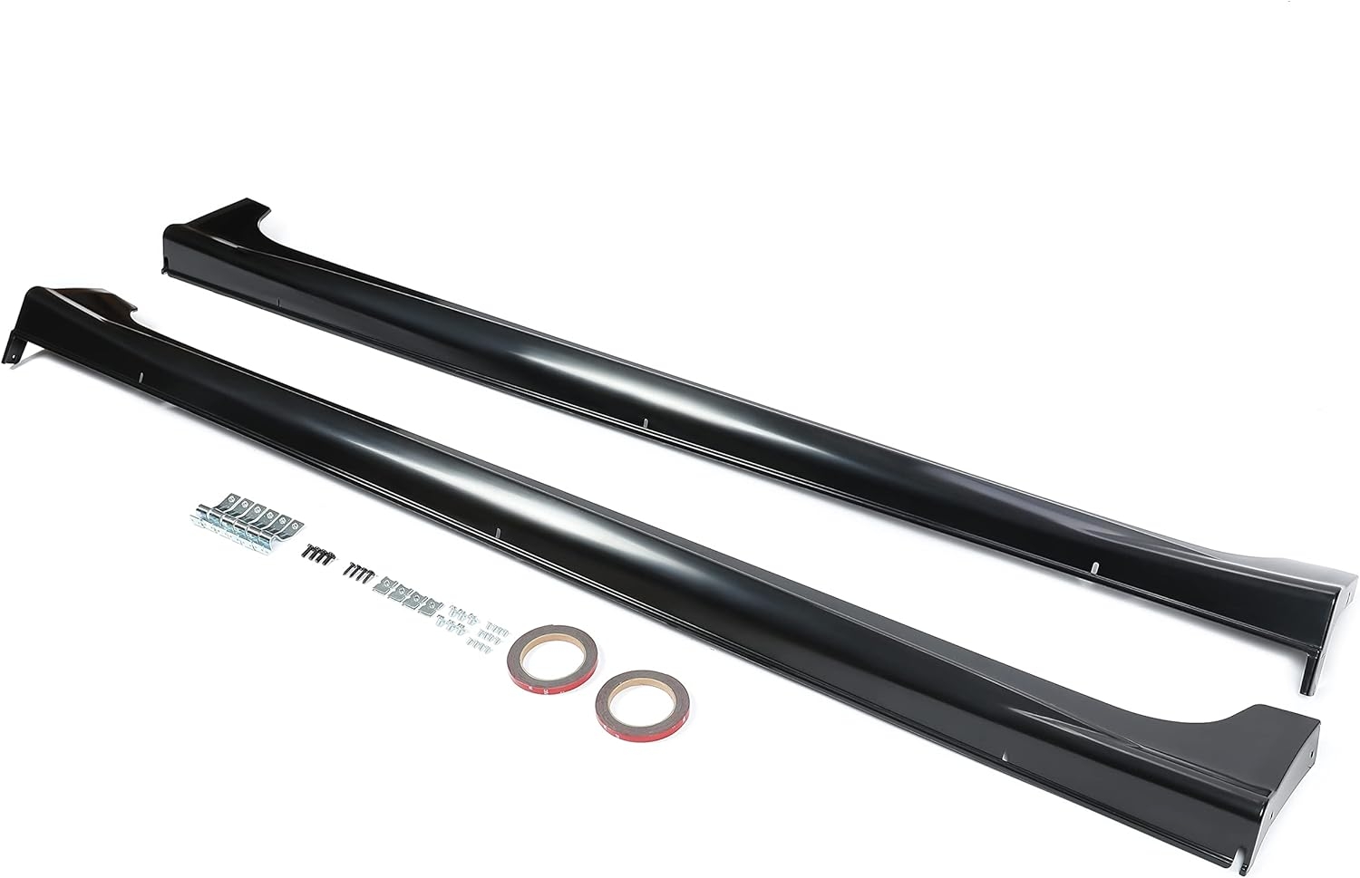 HECASA Side Skirts Compatible with 2012-2015 Honda Civic 4-Door Sedan Spoiler Extension Splitter Rocker Panels Pair Black - Image 2