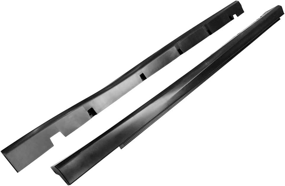 IKON MOTORSPORTS, Side Skirts Compatible with 2011-2023 Dodge Charger, SRT Style Unpainted Black Side Skirt Extension Rocker Panel Driver Passenger Side, 2012 2013 2014 2015 2016 2017 2018 2019