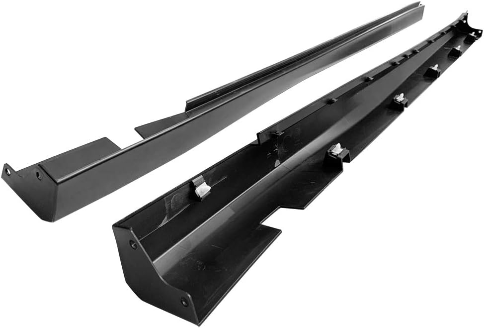 IKON MOTORSPORTS, Side Skirts Compatible with 2011-2023 Dodge Charger, SRT Style Unpainted Black Side Skirt Extension Rocker Panel Driver Passenger Side, 2012 2013 2014 2015 2016 2017 2018 2019 - Image 3