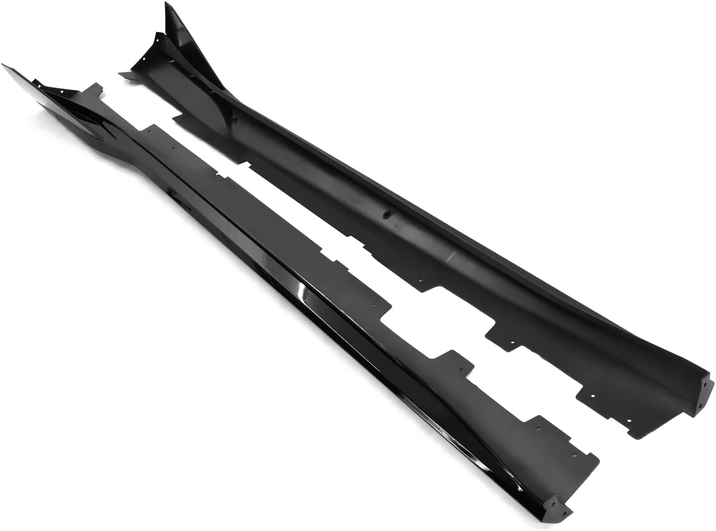 IKON MOTORSPORTS, Side Skirts Compatible with 2016-2024 Chevy Camaro, IKON V3 Style Matte Black PP Side Skirt Moulding Rocker Panel Extension Splitters, 2017 2018 2019 2020 2021 - Image 8