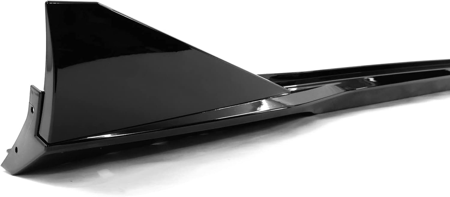 IKON MOTORSPORTS, Side Skirts Compatible with 2016-2024 Chevy Camaro, IKON V3 Style Matte Black PP Side Skirt Moulding Rocker Panel Extension Splitters, 2017 2018 2019 2020 2021 - Image 13