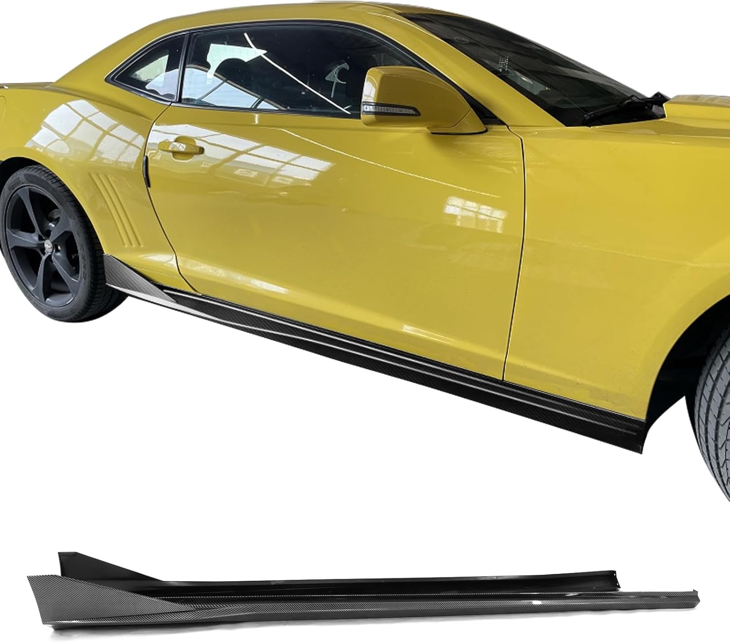 IKON MOTORSPORTS, Side Skirts Compatible with 2016-2024 Chevy Camaro, IKON V3 Style Matte Black PP Side Skirt Moulding Rocker Panel Extension Splitters, 2017 2018 2019 2020 2021 - Image 15