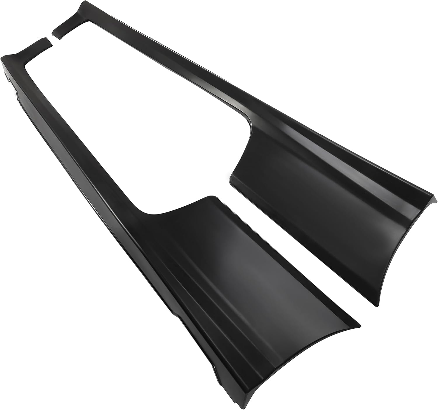 HECASA Side Skirts Compatible with 2006-2011 Honda Civic Coupe 2-Door Rocker Panels Guard Side Splitter Extension Body Kit Replacement Pair Black - Image 3