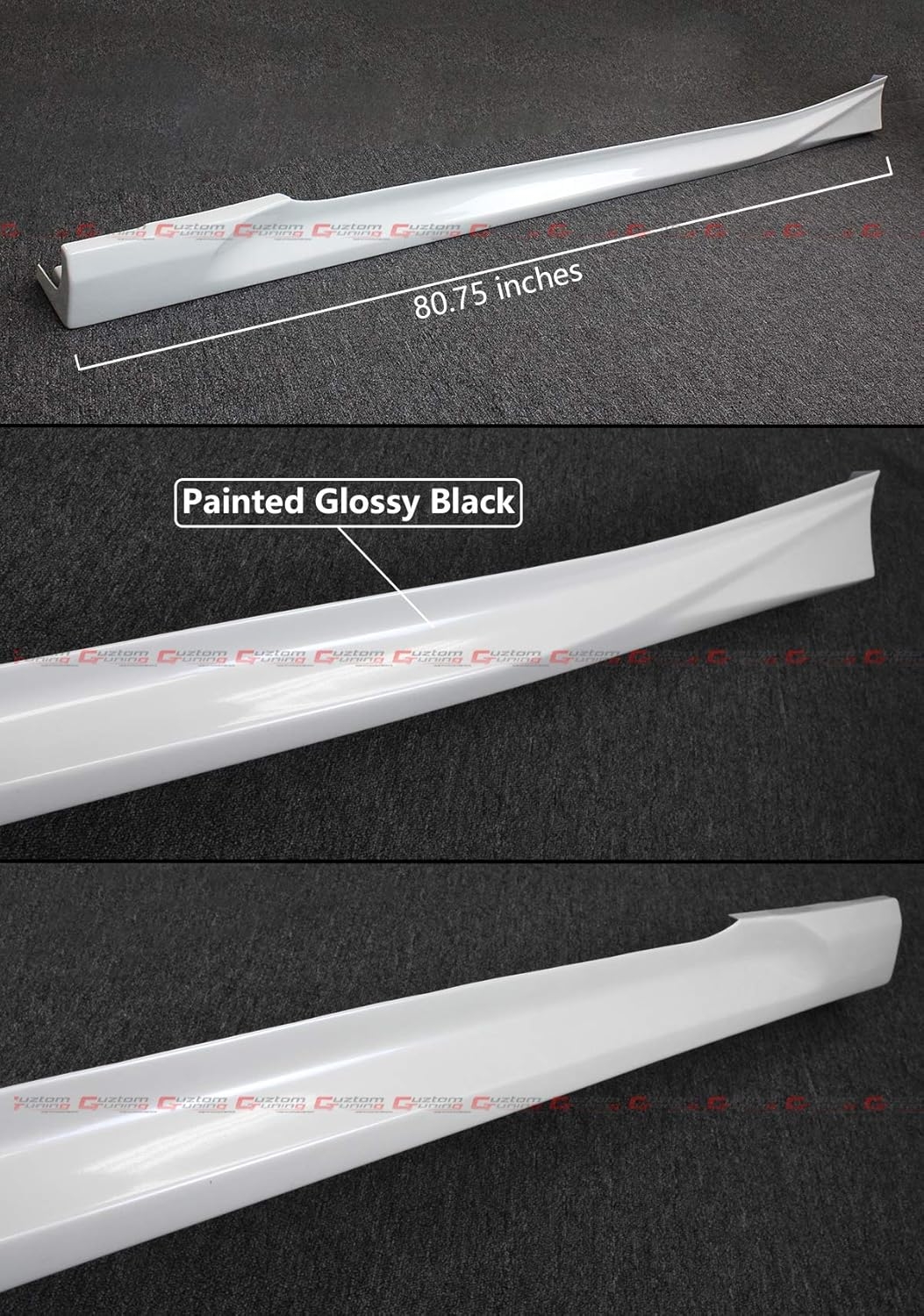 Painted Platinum White Pearl Add-on JDM Side Skirt Extensions Compatible with 2018-2022 Honda Accord LX EX EX-T Touring Sport - Image 2