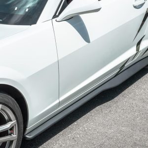 Replacement for 2010-2015 Chevrolet Camaro LT LS SS | ZL1 Style Side Skirts Rocker Panel Extension Pair (ABS Plastic – Primer Black)