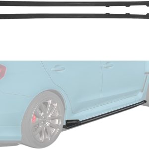 HECASA Side Skirts Compatible with 2015-2021 Subaru WRX – WRX STI 4-Door Sedan Rocker Panel Extension Splitter Side Splitter ABS Plastic Black