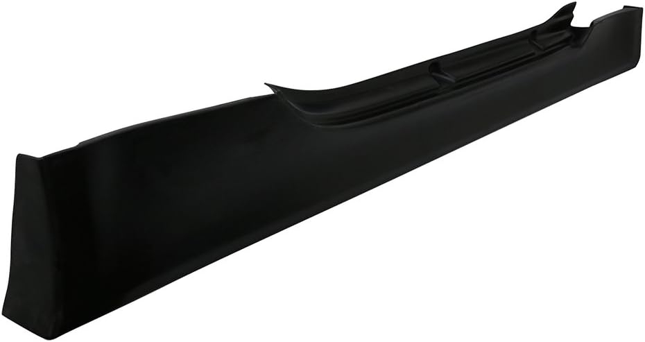 Side Skirts Compatible With 2003-2009 Nissan 350Z, V Style Black PU Sideskirt Rocker Moulding Air Dam Chin Panels by IKON MOTORSPORTS, 2004 2005 2006 2007 - Image 5