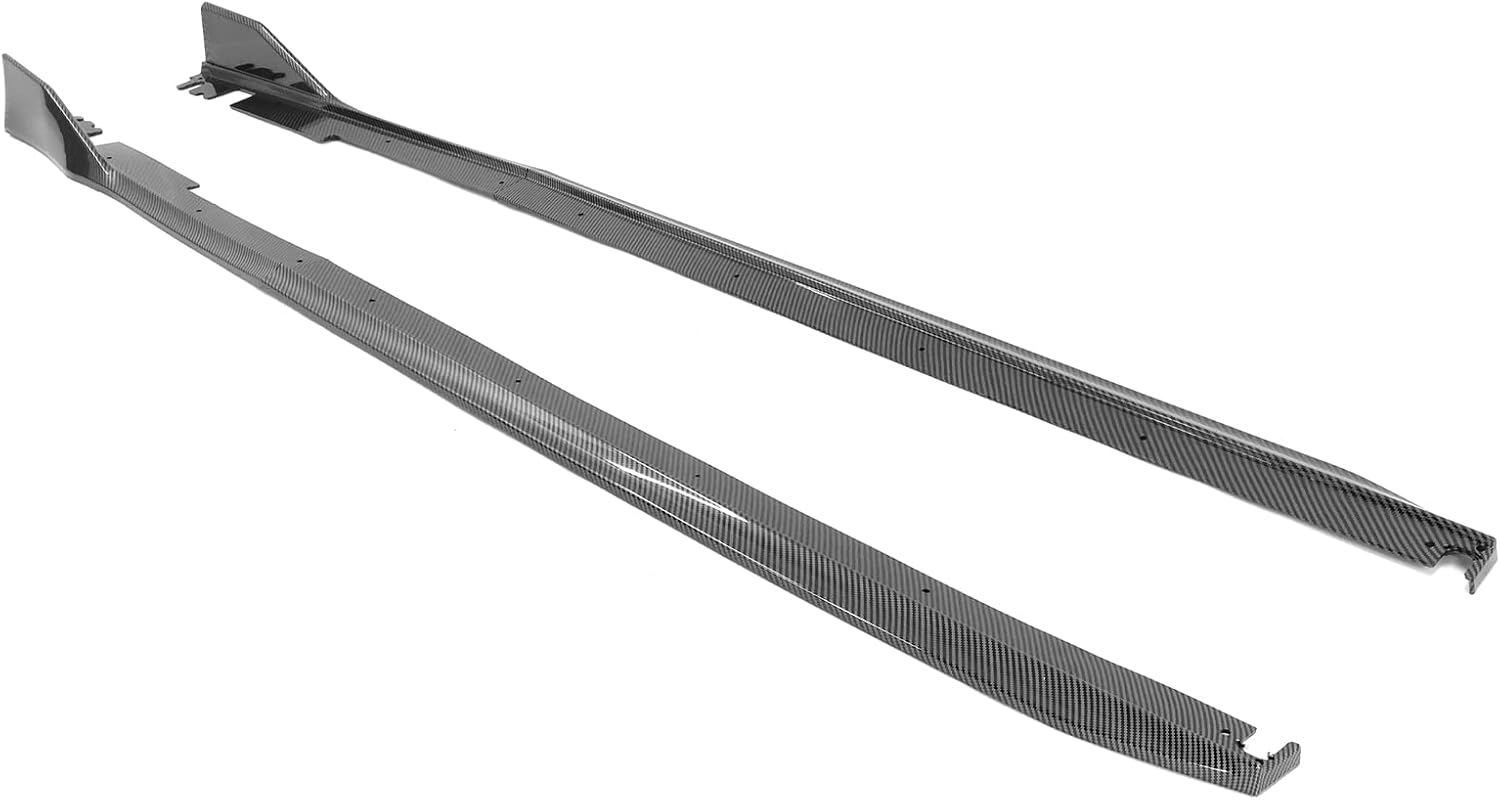 FREEMOTOR802 Side Skirts Splitters Rocker Panels Extensions, Compatible with 2022-2025 Honda Civic 11th Gen Sedan, Type R Style Carbon Fiber Print PP 4PCS Pair Body Lower Trim Panels Guards Protectors - Image 3