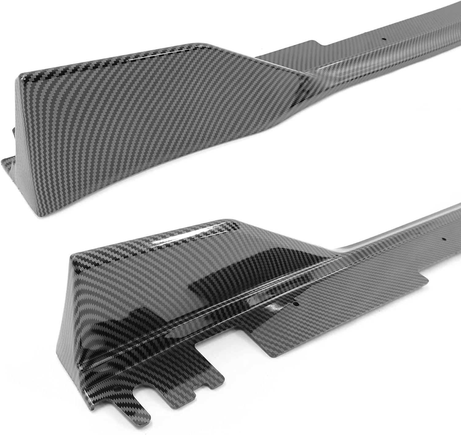 FREEMOTOR802 Side Skirts Splitters Rocker Panels Extensions, Compatible with 2022-2025 Honda Civic 11th Gen Sedan, Type R Style Carbon Fiber Print PP 4PCS Pair Body Lower Trim Panels Guards Protectors - Image 6