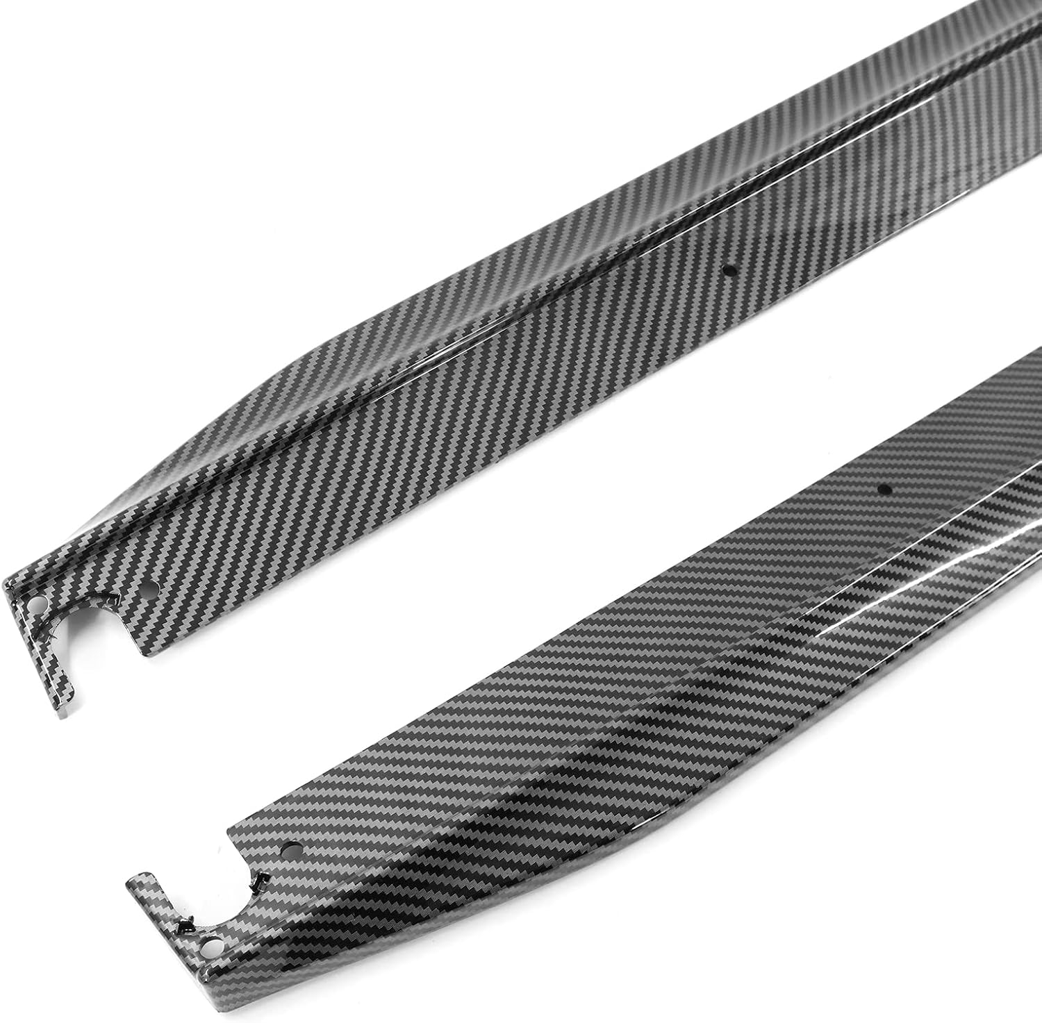 FREEMOTOR802 Side Skirts Splitters Rocker Panels Extensions, Compatible with 2022-2025 Honda Civic 11th Gen Sedan, Type R Style Carbon Fiber Print PP 4PCS Pair Body Lower Trim Panels Guards Protectors - Image 7