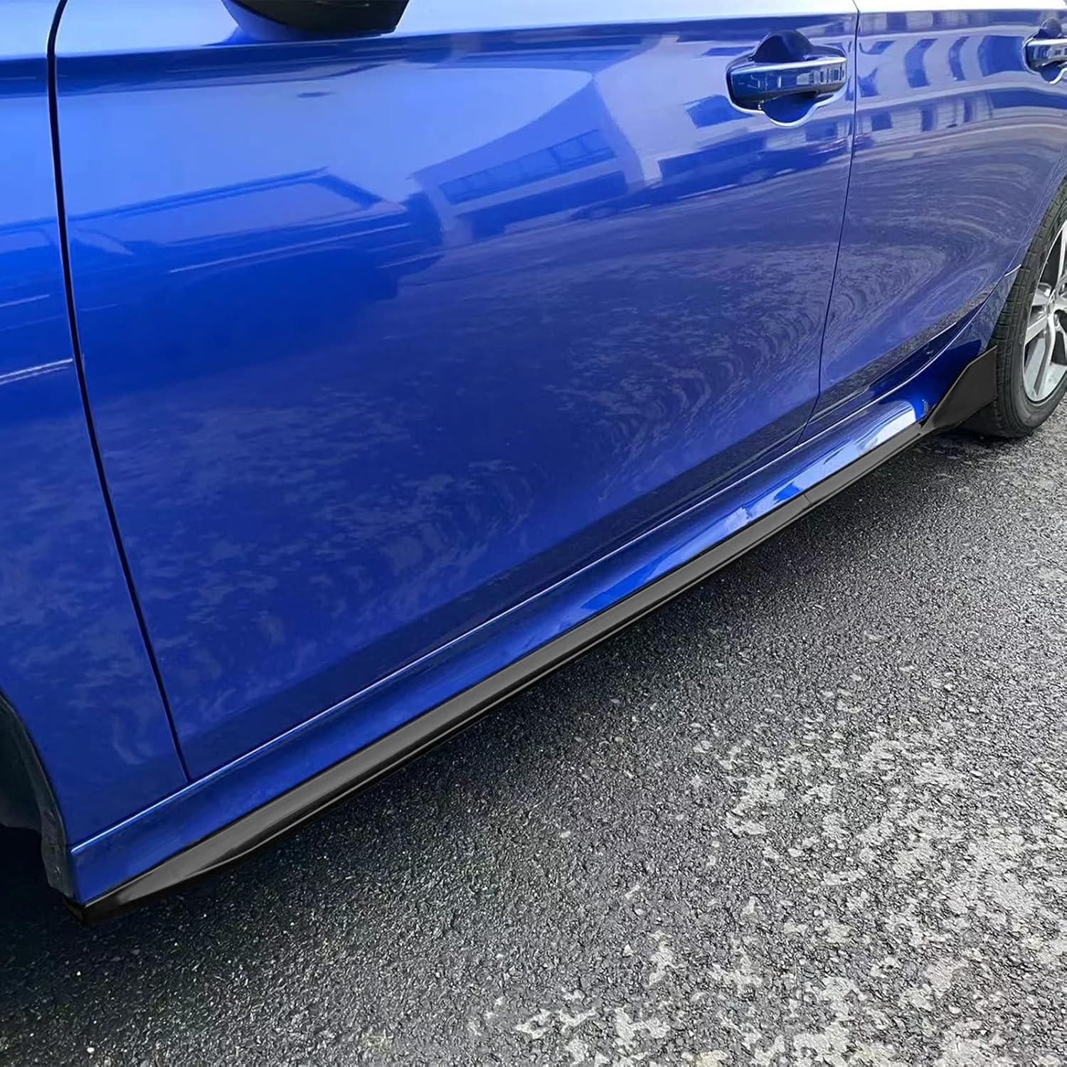 FREEMOTOR802 Side Skirts Splitters Rocker Panels Extensions, Compatible with 2022-2025 Honda Civic 11th Gen Sedan, Type R Style Carbon Fiber Print PP 4PCS Pair Body Lower Trim Panels Guards Protectors - Image 9