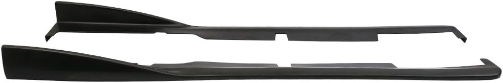 Side Skirts Compatible with 2002-2006 Acura RSX DC5, CS Style Black PU Sideskirt Rocker Moulding Air Dam Chin Diffuser Bumper Lip Splitter by IKON MOTORSPORTS, 2003 2004 2005 - Image 4