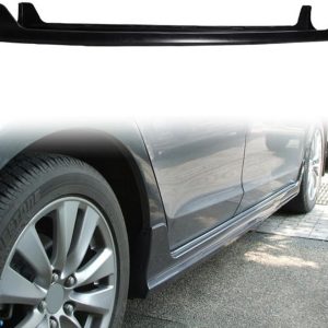 Side Skirts, Compatible with 2008-2012 Honda Accord, PU Black OEM Factory Style Rocker Panel Side Splitter Bottom Line