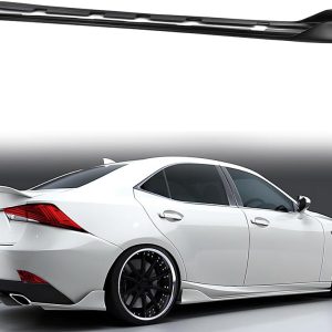 Side Skirts, Compatible with 2014-2020 Lexus IS200t IS250 IS300 IS350 Sedan 4-Door, PP Matte Black AR Style Rocker Panel Side Splitter Bottom Line