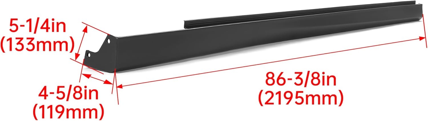 HECASA Side Skirt Compatible with 2012-2023 Dodge Charger Replacement for 1QA50TZZAF CH1607102 Rocker Panel Guard Molding PP Plastic Black Passenger Side - Image 11