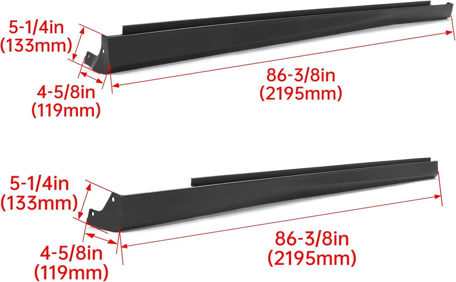 HECASA Side Skirt Compatible with 2012-2023 Dodge Charger Replacement for 1QA50TZZAF CH1607102 Rocker Panel Guard Molding PP Plastic Black Passenger Side - Image 20