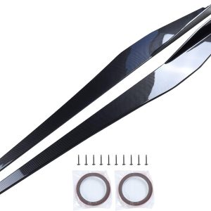 vks Side Skirts Fit for 2020-2024 Chevy Corvette C8 Stingray – Z51 Side Skirt Extension Lip Panels Splitter Spoiler Diffuser Wing Body Kit Air Dam Corvette C8 Accessories (Glossy Carbon Fiber)