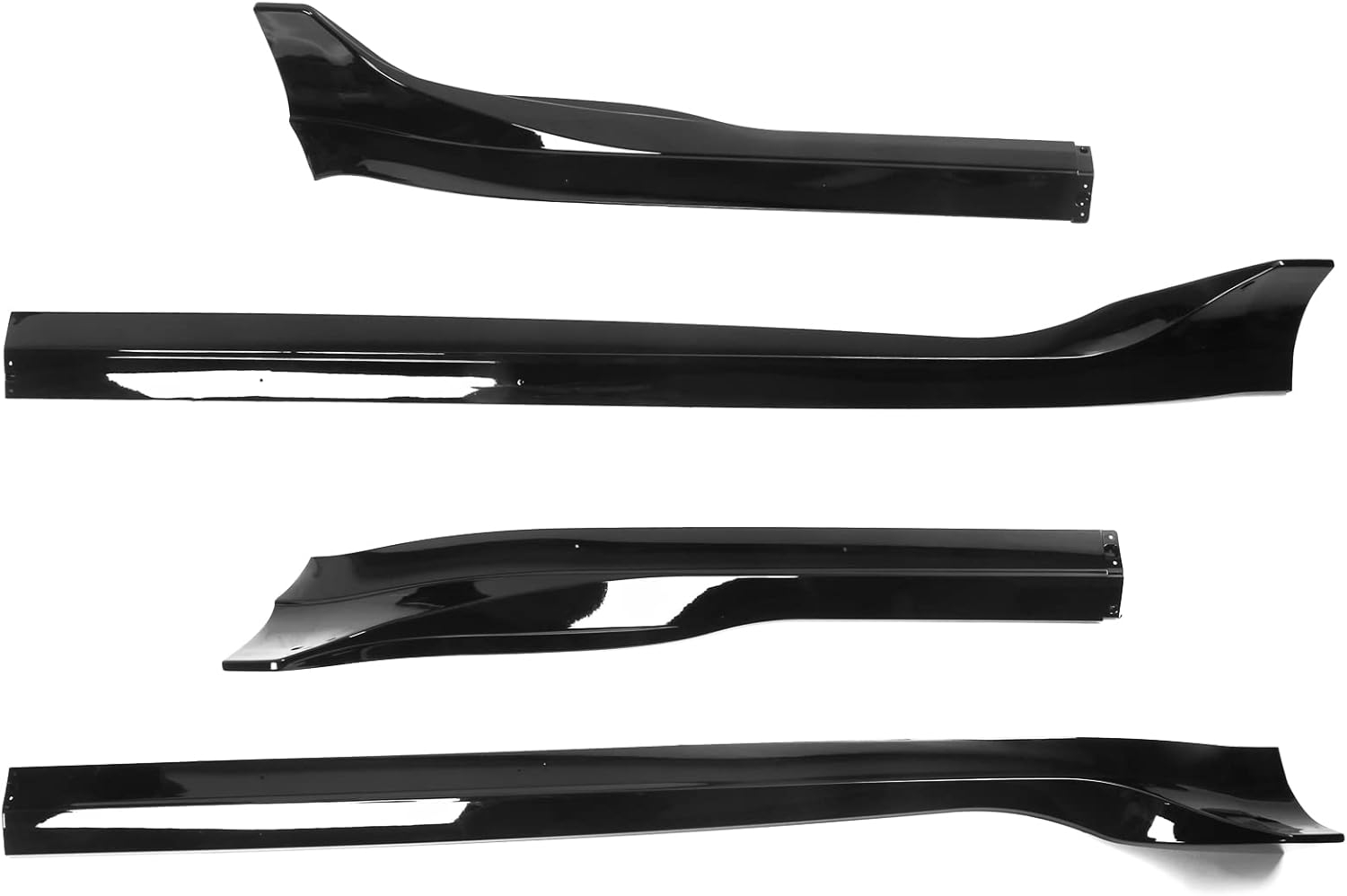 IKON MOTORSPORTS, Side Skirts Compatible with 2017-2025 Tesla Model 3, Gloss Black ABS Plastic IKON Style Side Skirt Extension Rocker Panel 4PC, 2018 2019 2020 - Image 6
