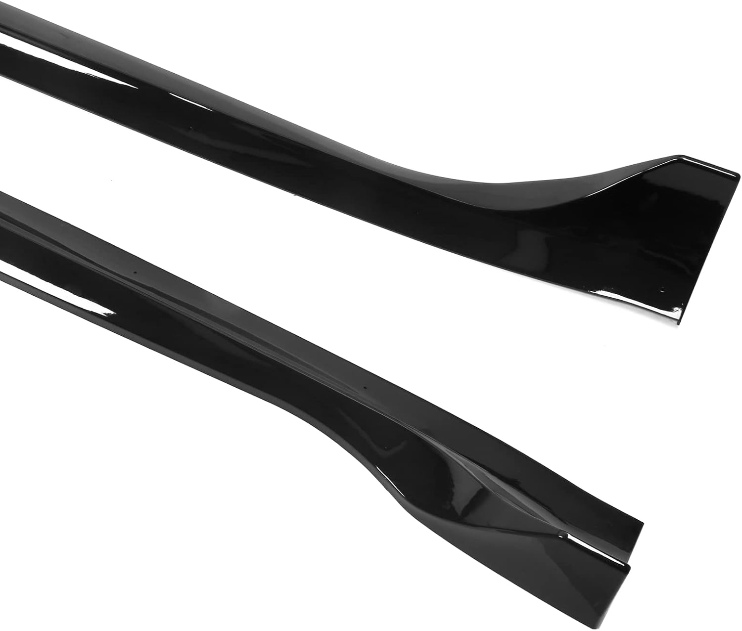 IKON MOTORSPORTS, Side Skirts Compatible with 2017-2025 Tesla Model 3, Gloss Black ABS Plastic IKON Style Side Skirt Extension Rocker Panel 4PC, 2018 2019 2020 - Image 7