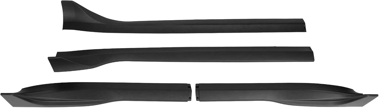 IKON MOTORSPORTS, Side Skirts Compatible with 2017-2025 Tesla Model 3, Gloss Black ABS Plastic IKON Style Side Skirt Extension Rocker Panel 4PC, 2018 2019 2020 - Image 12