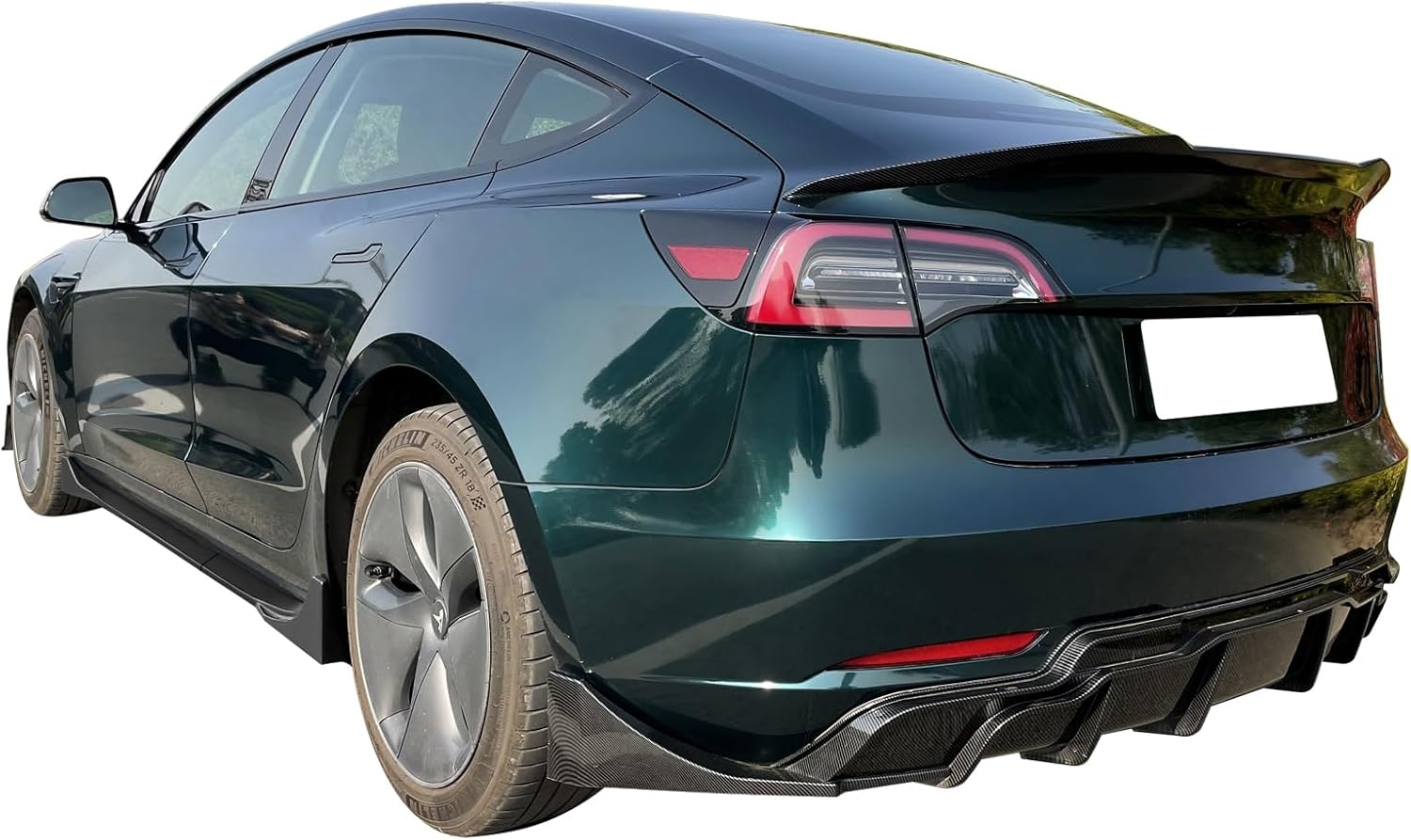 IKON MOTORSPORTS, Side Skirts Compatible with 2017-2025 Tesla Model 3, Gloss Black ABS Plastic IKON Style Side Skirt Extension Rocker Panel 4PC, 2018 2019 2020 - Image 16