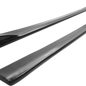 Side Skirts Compatible With 2008-2014 Subaru Impreza WRX STI, Black PU Sideskirt Rocker Moulding Air Dam Chin Diffuser Bumper Lip Splitter by IKON MOTORSPORTS, 2009 2010 2011 2012 2013