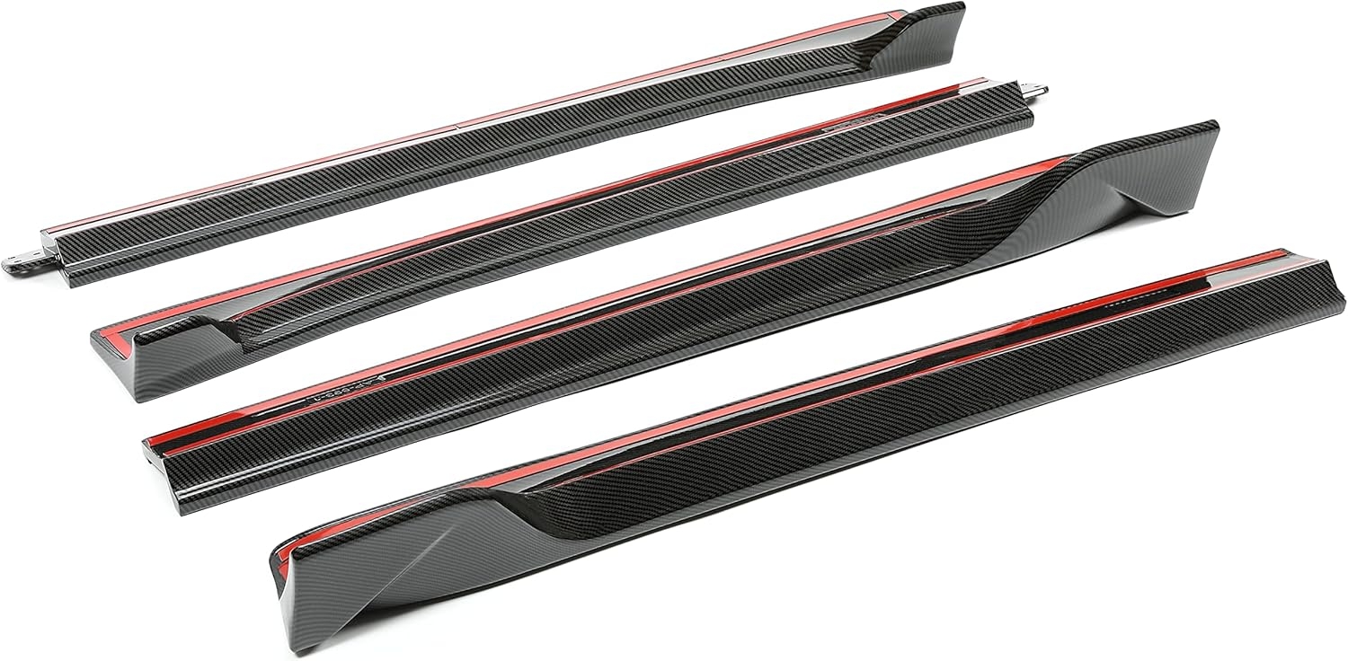 Kojem Side Skirt Extension Replacement 4Pcs Compatible with Tesla Model 3 2017-2023 Rocker Panels Guard Body Kit Black ABS Plastic Painted Side Trim - Image 11