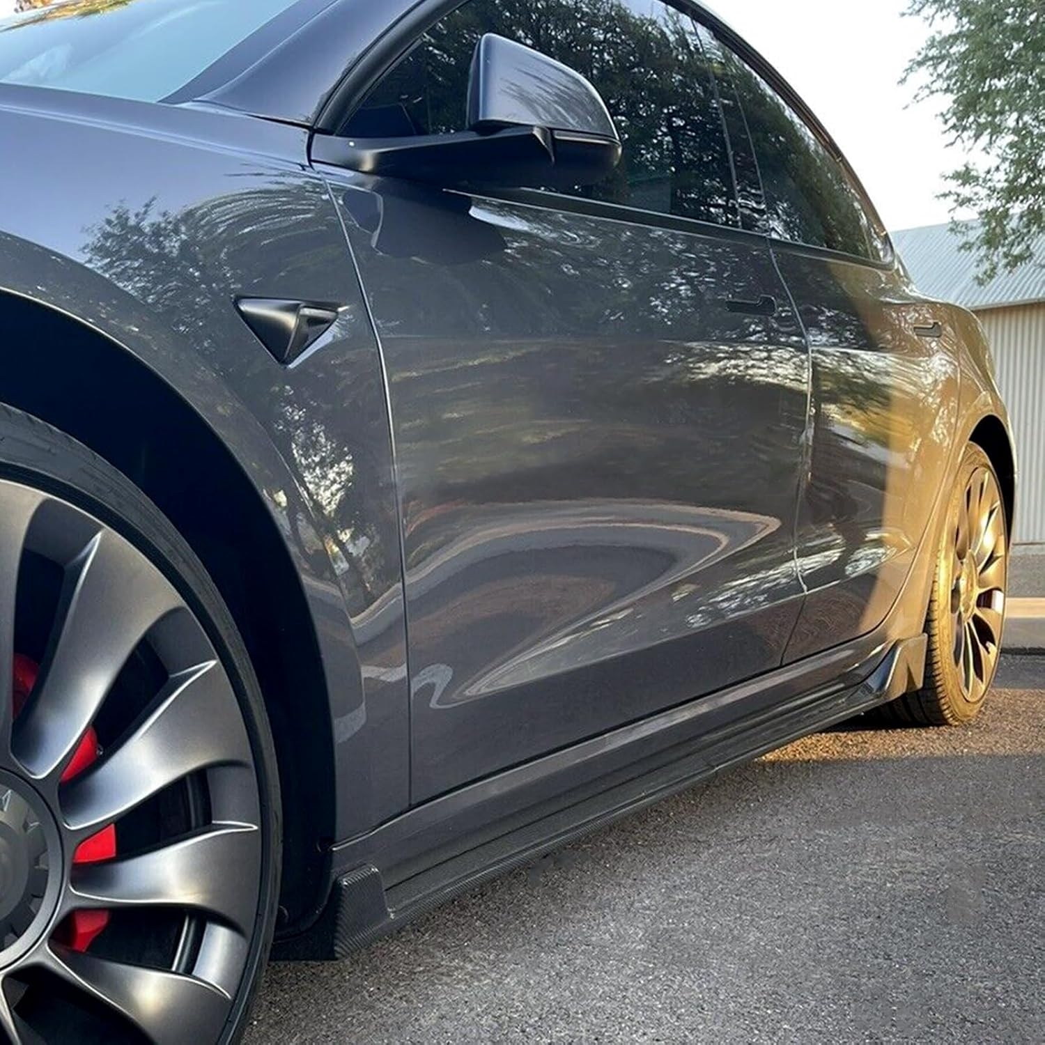 Kojem Side Skirt Extension Replacement 4Pcs Compatible with Tesla Model 3 2017-2023 Rocker Panels Guard Body Kit Black ABS Plastic Painted Side Trim - Image 15