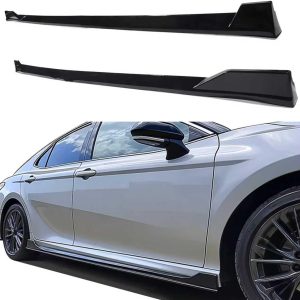 Side Skirts Kit Extensions Fit for Toyota Camry 2018 2019 2020 2021 2022 2023 2024 2025 SE XSE TRD Style 4PCS Add-On（Glossy Black）