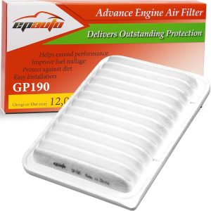 EPAuto GP190 (CA10190) Engine Air Filter, Replacement for Toyota Corolla 1.8L, Yaris, Matrix, Scion iM, xD, Pontiac Vibe – Fits Select Models 2006–2019