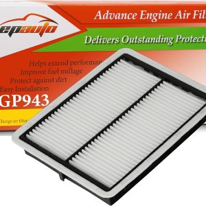 EPAuto GP943 (CA11943) Engine Air Filter, Replacement for Kia Telluride, Sorento, Sedona Hyundai Palisade, Santa Fe – Fits Select Models 2015-2025 – Rigid Panel Filter for Engine Protection & Airflow