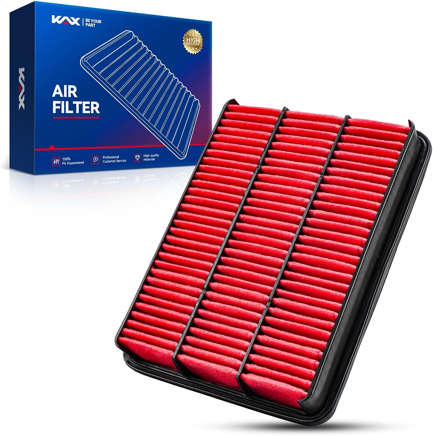KAX Premium Engine Air Filter, GAF003 (CA10171) Replacement for Toyota Camry 2007-2009 L4 2.4L, Camry 2010-2017 L4 2.5L, Venza 2009-2016 L4 2.7L, Increased Acceleration (Not for Hybrid) - Image 2