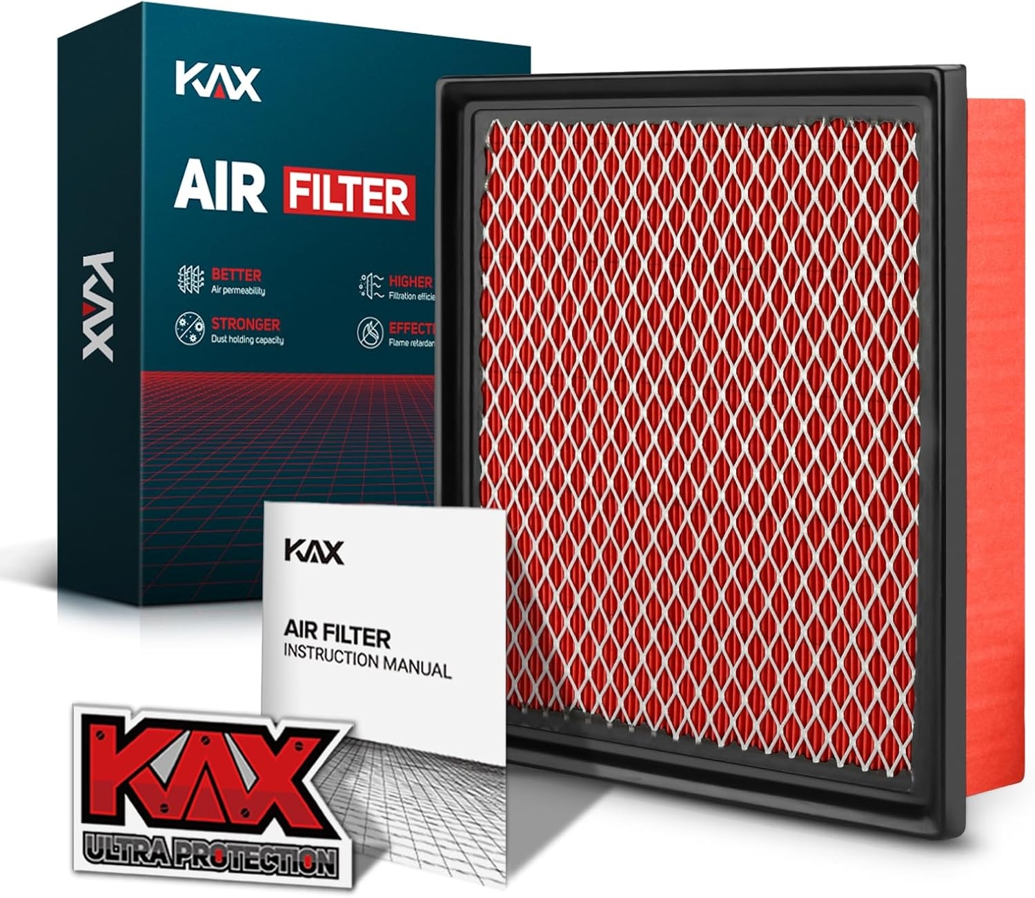KAX Premium Engine Air Filter, GAF003 (CA10171) Replacement for Toyota Camry 2007-2009 L4 2.4L, Camry 2010-2017 L4 2.5L, Venza 2009-2016 L4 2.7L, Increased Acceleration (Not for Hybrid) - Image 9