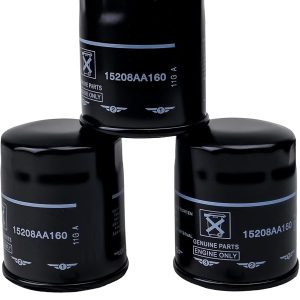 15208AA21A Engine Oil Filters Fit for Subaru 2013-25 Outback & Legacy, 2012-25 Impreza, 2011-25 Forester, 2016-25 Crosstrek, 2013-25 XV Crosstrek, 2019-25 Ascent Replace 15208AA160,15208AA20A(3 Pack)