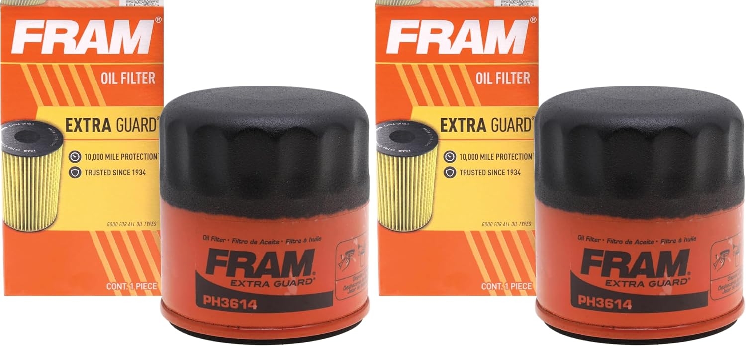 FRAM EG+ PH3614P 10K Mile Change Automotive Replacement Interval Spin-On Engine Oil Filter for Select Vehicle Model Years, Vehicle Engine Protection Oil Filter for Everyday Drivers - Image 2