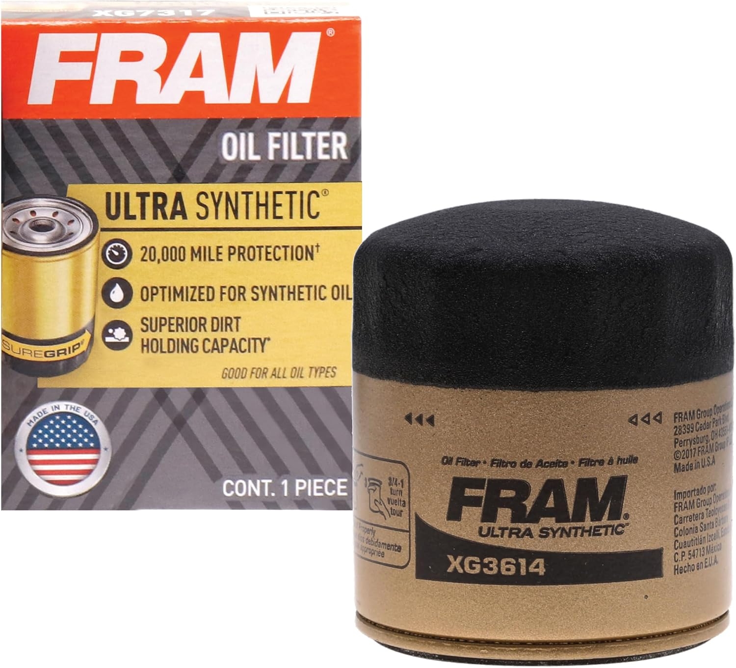 FRAM EG+ PH3614P 10K Mile Change Automotive Replacement Interval Spin-On Engine Oil Filter for Select Vehicle Model Years, Vehicle Engine Protection Oil Filter for Everyday Drivers - Image 4