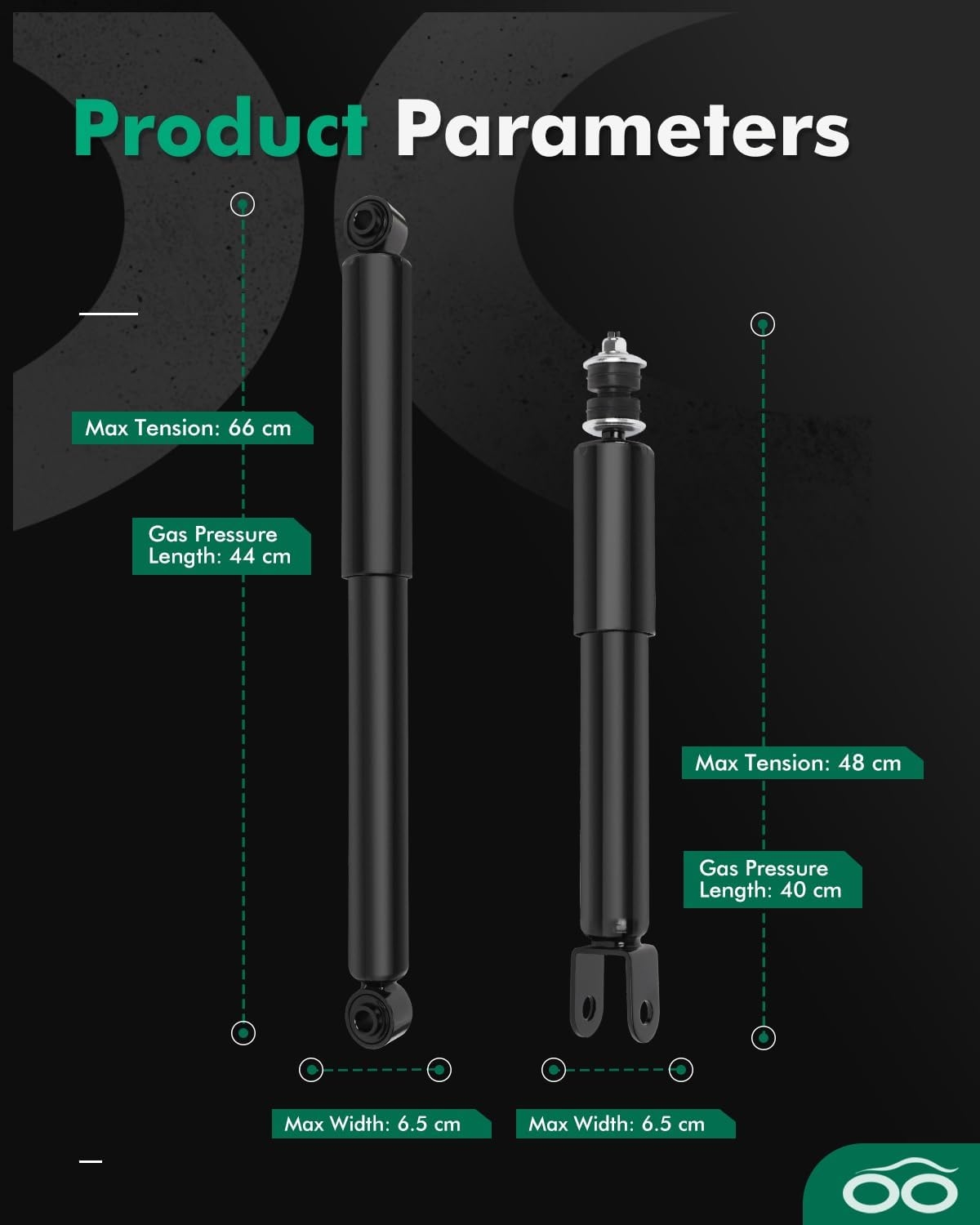 Shocks,SCITOO Front Rear Gas Struts Shock Absorbers Accessories Fit for 2000 2001 2002 2003 2004 2005 2006 for Chevy Suburban 1500/for Tahoe GMC Yukon/for Yukon XL 1500 344381 344384 Set of 4 - Image 3