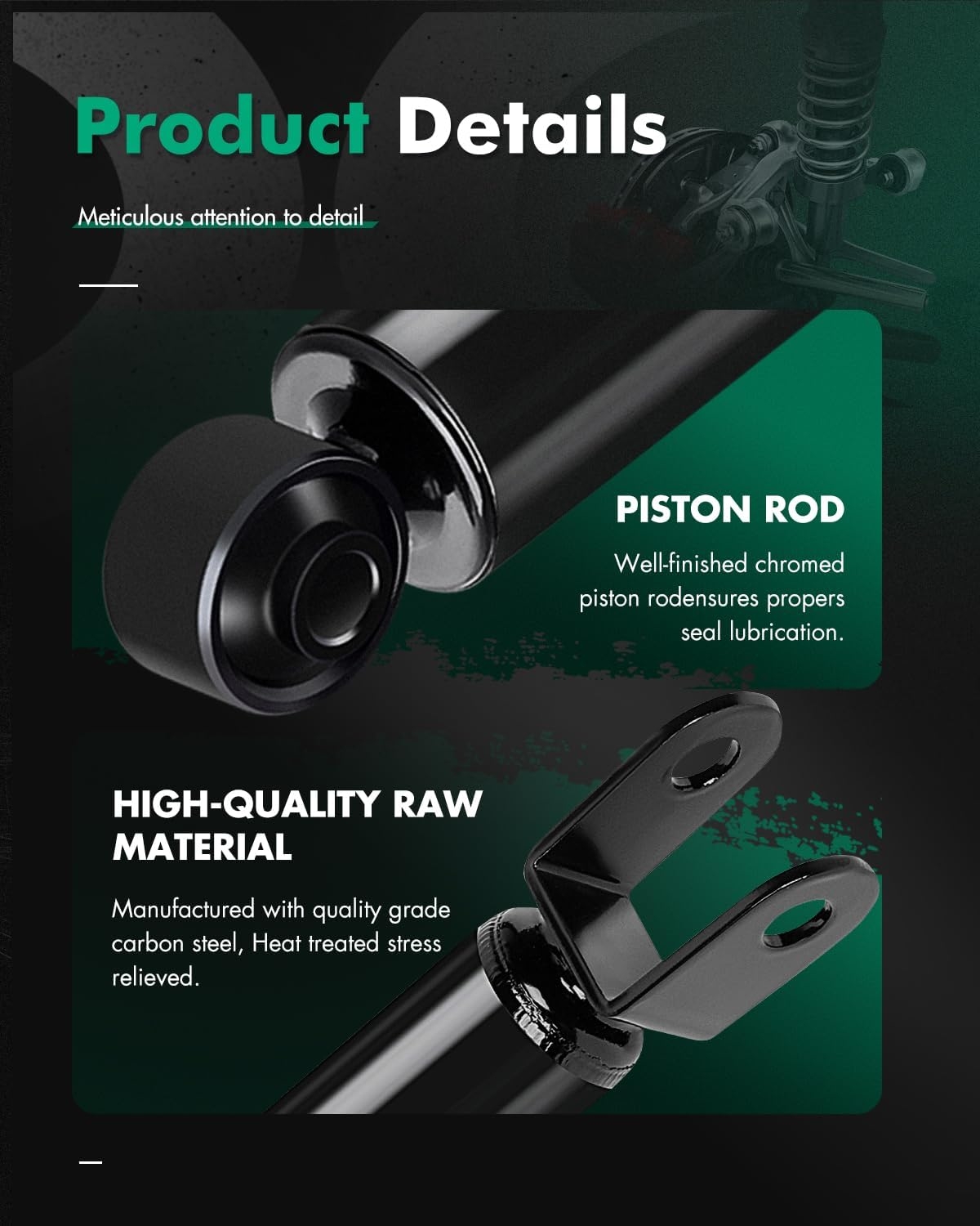 Shocks,SCITOO Front Rear Gas Struts Shock Absorbers Accessories Fit for 2000 2001 2002 2003 2004 2005 2006 for Chevy Suburban 1500/for Tahoe GMC Yukon/for Yukon XL 1500 344381 344384 Set of 4 - Image 5