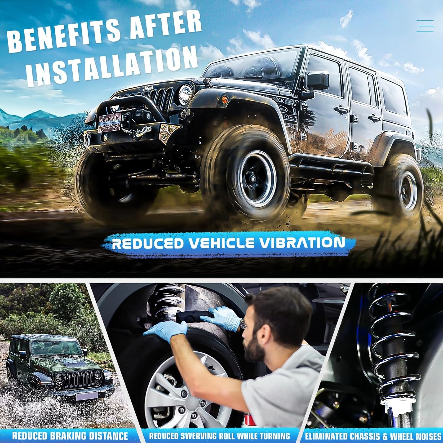 172311 Front Complete Struts w/Coil Springs for 2006-2017 Volkswagen Jetta/Passat, 2006-2013 Audi A3/A3 Quattro, 2012-2017 Beetle, 2007-2011 Eos, 2010-2014 Golf, 2006-2009 Rabbit, Cc Shock Absorbers - Image 8