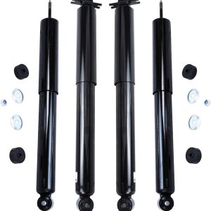 Detroit Axle – Front and Rear Shock Absorbers for 2007-2017 Jeep Wrangler, 2018 Wrangler JK 4 Complete Shock Absorber Assembly 2008 2009 2010 2011 2012 2013 2014 2015 2016 Replacement